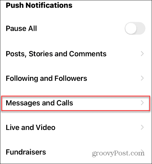 μηνύματα και κλήσεις στο instagram