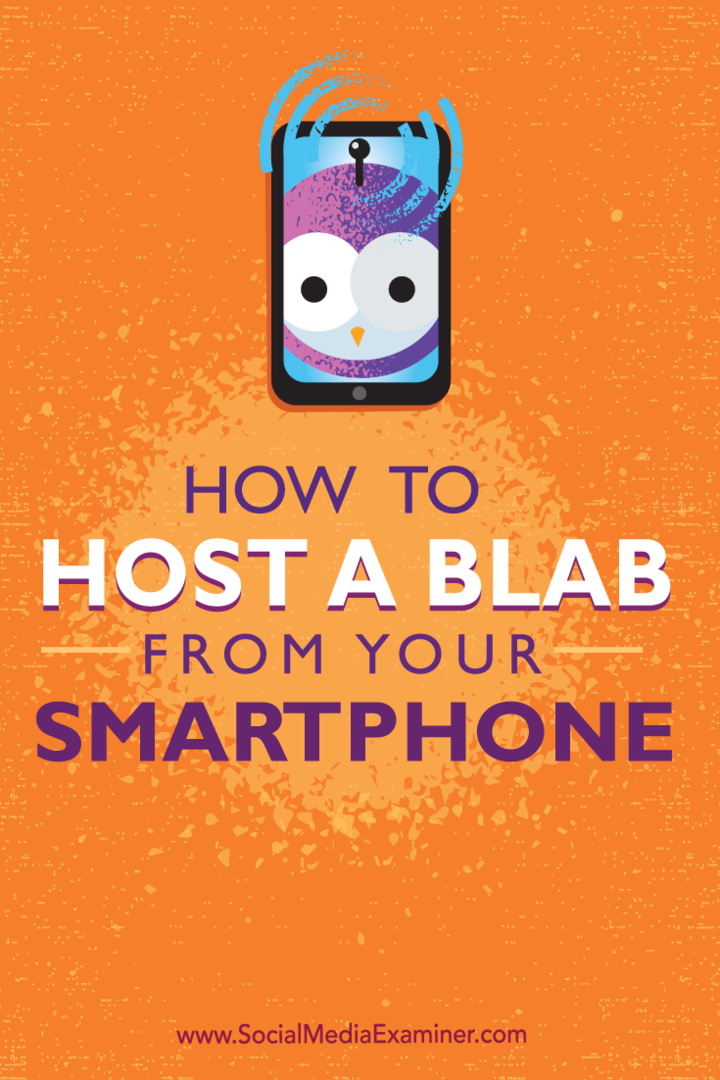 χρησιμοποιήστε smartphone για μετάδοση στο blab