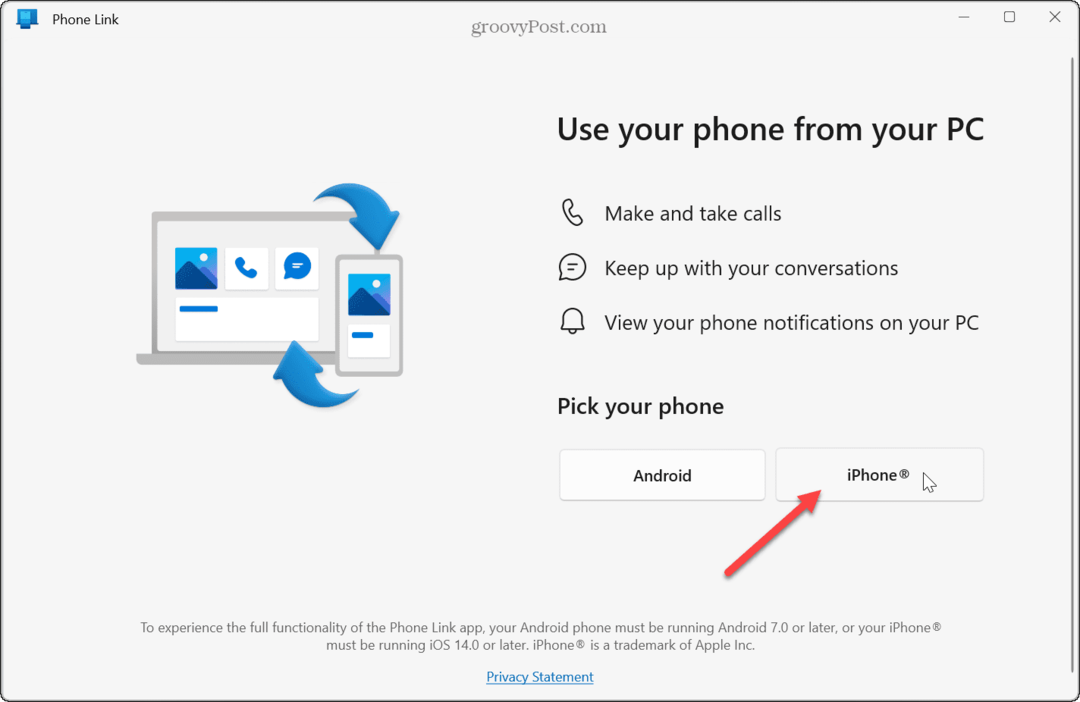 Συνδέστε το iPhone σας στα Windows 11