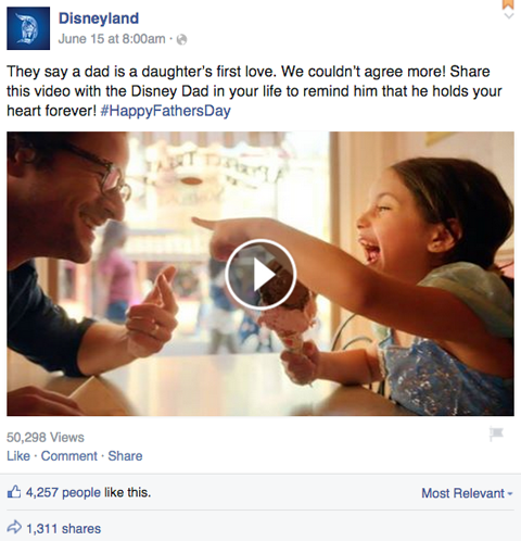 disneyland father day facebook post