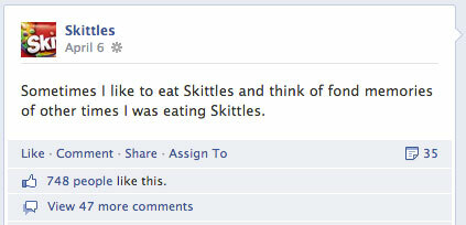 skittles facebook ενημέρωση