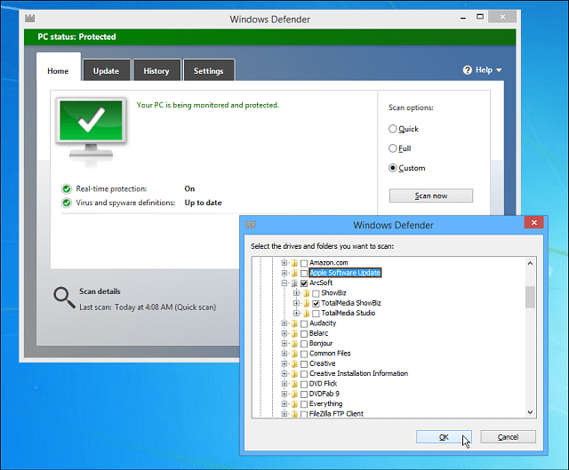 Windows 8.1 Συμβουλή: Προσθέστε το Windows Defender στο μενού περιβάλλοντος