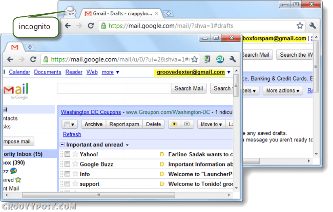 Πώς να συνδεθείτε με πολλαπλούς λογαριασμούς σε οποιονδήποτε ιστότοπο χρησιμοποιώντας το ανώνυμο Chrome