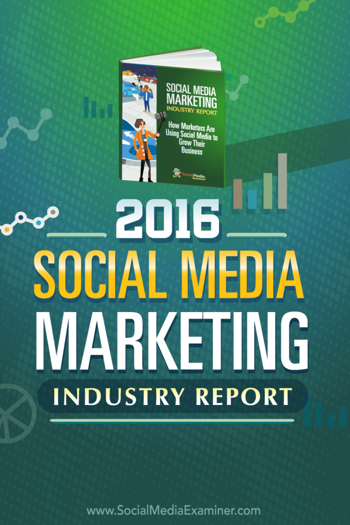 Έκθεση βιομηχανίας μάρκετινγκ κοινωνικών μέσων του 2016: Εξεταστής κοινωνικών μέσων
