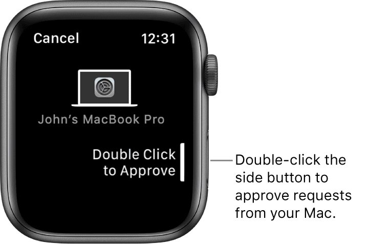 Το Apple Watch εγκρίνει αίτημα σε Mac