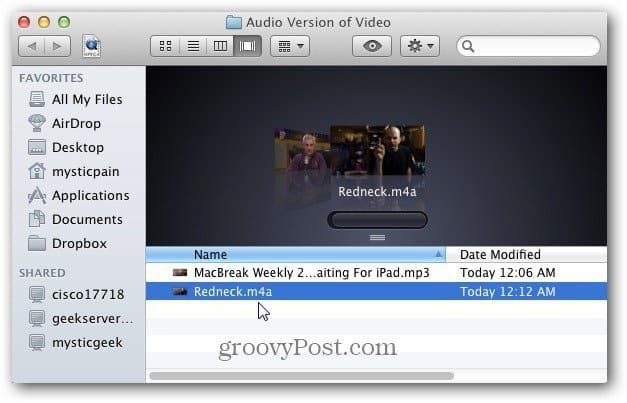 Μετατροπή βίντεο σε αρχεία ήχου σε Mac με iTunes