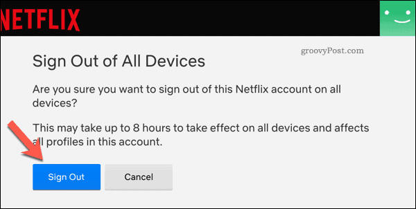 Αποσυνδεθείτε από όλες τις συσκευές στο Netflix