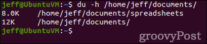 πώς να ελέγξετε το χώρο στο δίσκο στο linux χρησιμοποιώντας το du