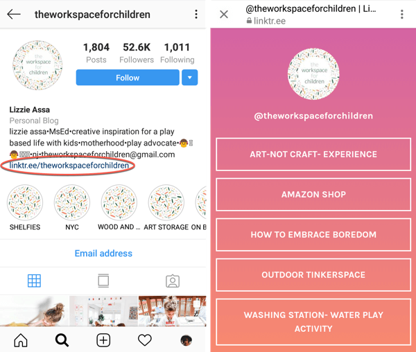 Πώς να προσθέσετε ή να μοιραστείτε έναν σύνδεσμο στο Instagram, παράδειγμα 3.