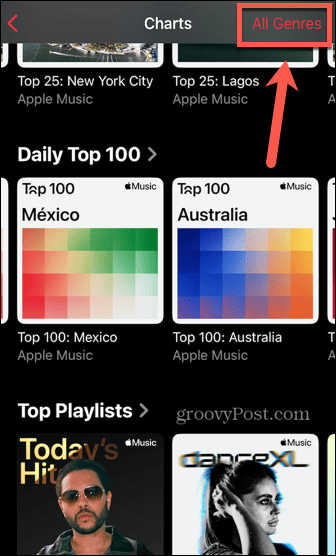 apple music charts όλων των ειδών