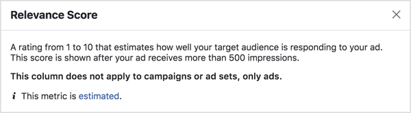 Μέτρηση σχετικών αποτελεσμάτων διαφημίσεων στο Facebook.