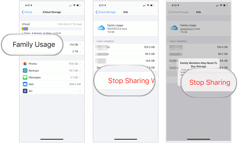 iCloud κοινή χρήση σταθμού αποθήκευσης