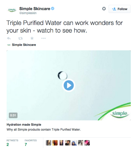 απλή προσφορά προϊόντων βίντεο twitter skincare