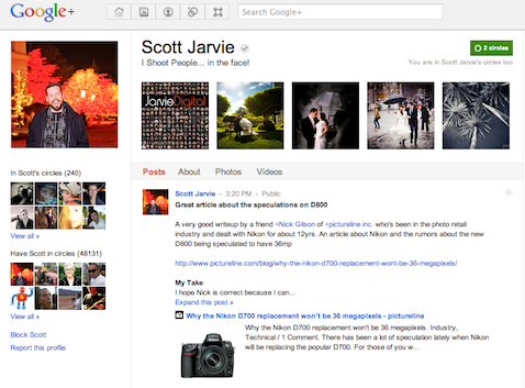 jarvie google + σελίδα