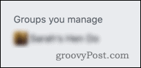 Facebook Groups You Manage ενότητα