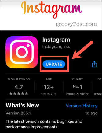 εφαρμογή ενημέρωσης instagram