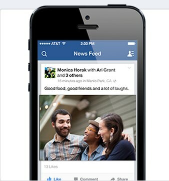 εφαρμογή για κινητά στο facebook