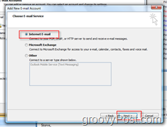 Δημιουργία νέου λογαριασμού αλληλογραφίας στο Outlook 2007:: Ραδιόφωνο ηλεκτρονικού ταχυδρομείου Internet