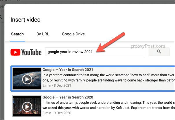 Αναζήτηση βίντεο στα Φύλλα Google