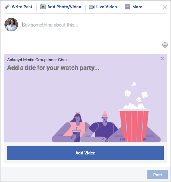 Δώστε στον τίτλο και την περιγραφή του πάρτι παρακολούθησης στο Facebook.