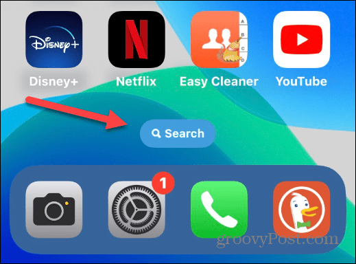 Αφαιρέστε το κουμπί αναζήτησης στην αρχική οθόνη του iPhone