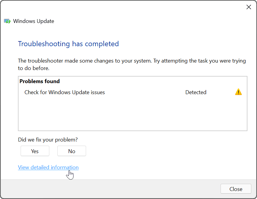 Αντιμετώπιση προβλημάτων Windows Update