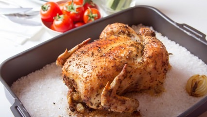 Πώς να μαγειρέψετε κοτόπουλο σε αλάτι; 