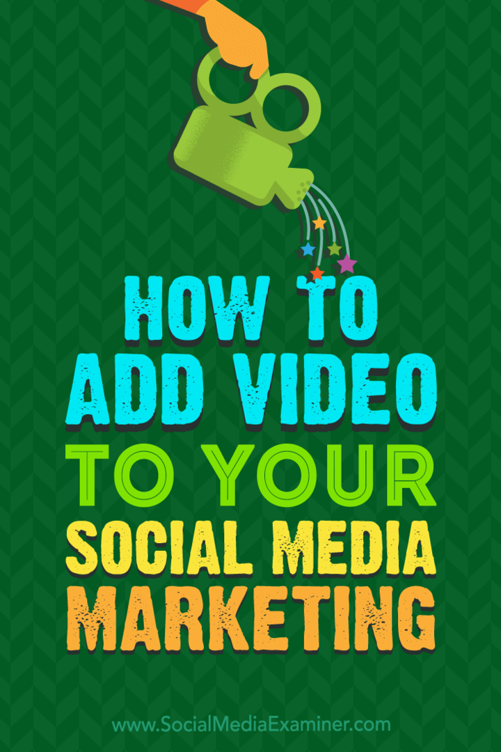 Πώς να προσθέσετε βίντεο στο Social Media Marketing από τον Alex York στο Social Media Examiner.