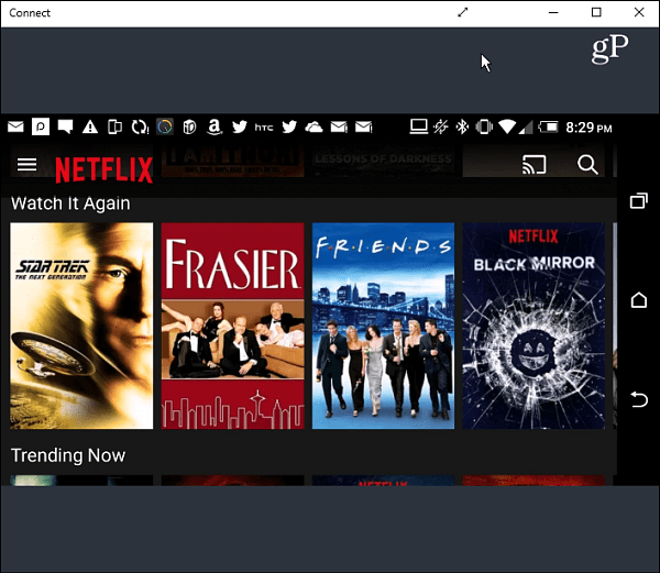 Netflix τοπίο Android Connect