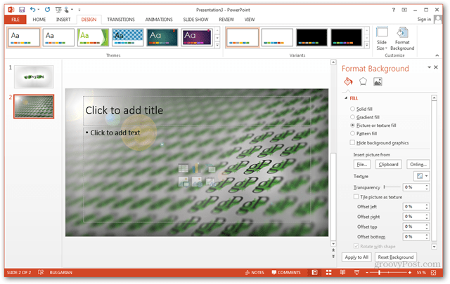Γραφείο 2013 Πρότυπο Δημιουργία Κάντε Προσαρμοσμένη Σχεδίαση POTX Προσαρμογή Slide Διαφάνειες Tutorial Πώς να προσαρμοσμένο φόντο