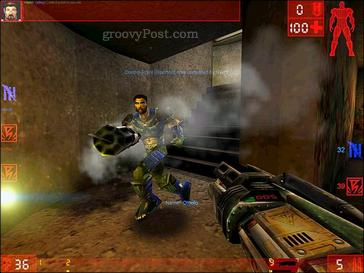 Ένα στιγμιότυπο οθόνης του αρχικού παιχνιδιού Unreal Tournament