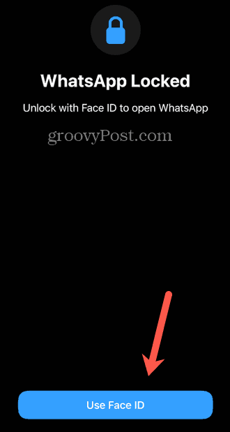 χρήση του whatsapp face id