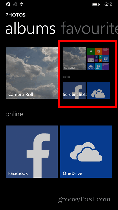 Windows Phone 8.1 screenshots άλμπουμ