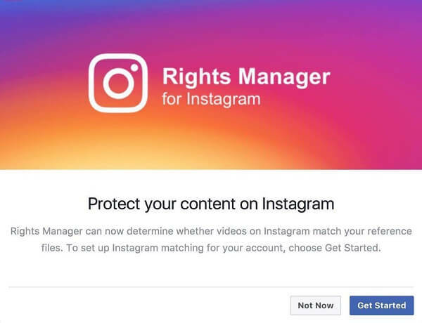 Το Instagram φαίνεται να έχει ενεργοποιήσει το Διαχειριστή δικαιωμάτων για το Instagram.
