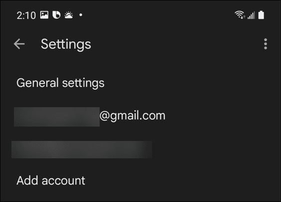 επιλέξτε λογαριασμό gmail