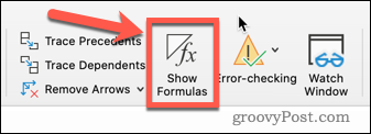 Εμφάνιση τύπων στο Excel