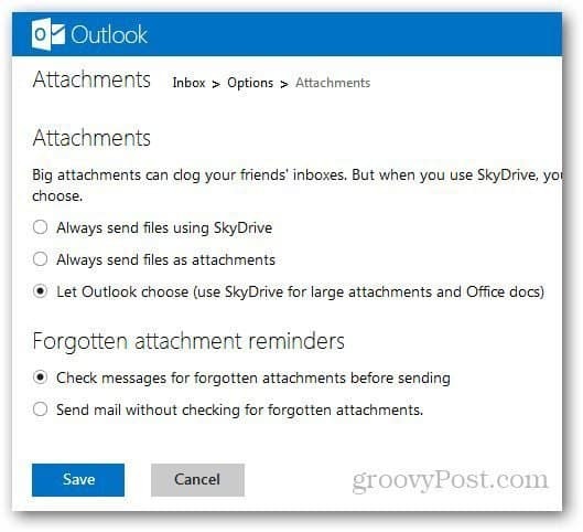 Προσανατολισμούς του Outlook 1