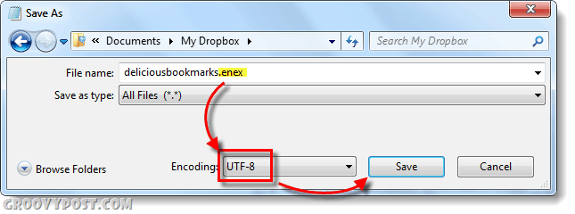 αποθηκεύστε το αρχείο σημειώσεων ως .exe με utf-8 κωδικοποίηση