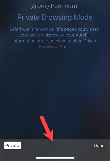 Πατήστε το εικονίδιο συν στο Safari σε iOS