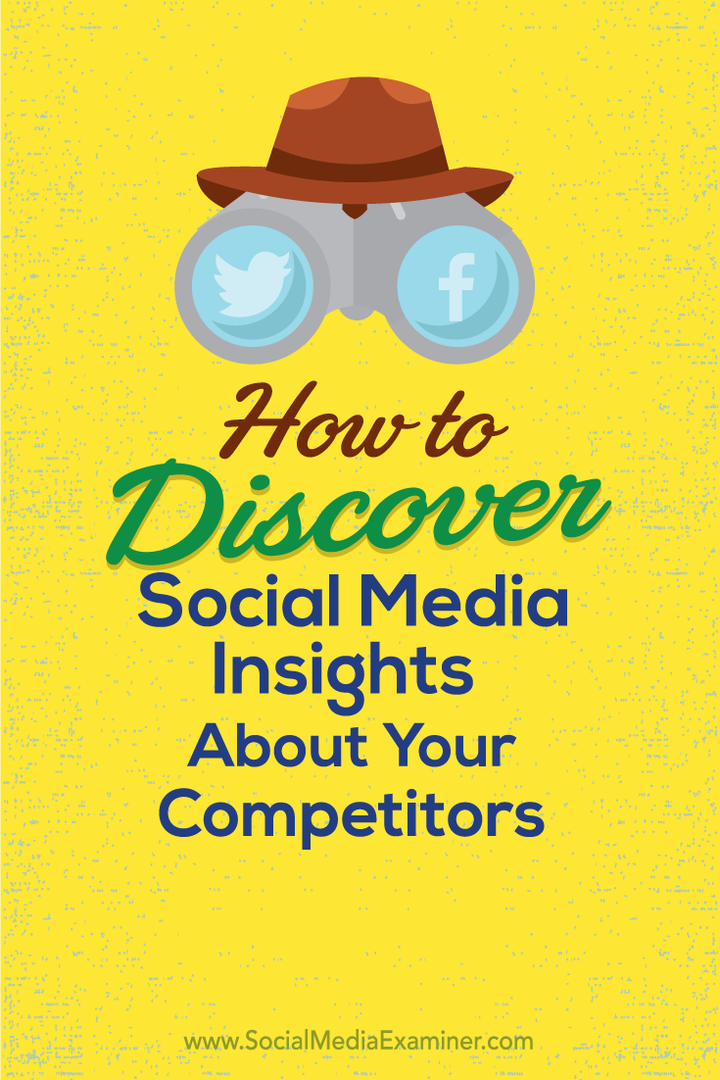 Πώς να ανακαλύψετε πληροφορίες για τα μέσα κοινωνικής δικτύωσης για τους ανταγωνιστές σας: εξεταστής κοινωνικών μέσων