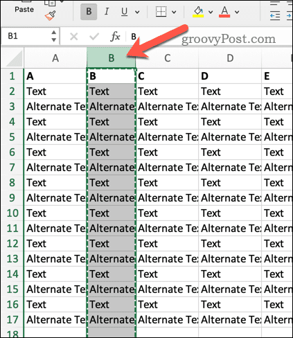 Επιλέξτε μια κεφαλίδα στο Excel
