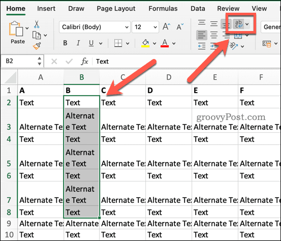 Αναδίπλωση κειμένου στο Excel