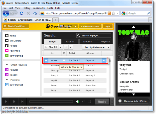 Το Grooveshark παίζει οποιοδήποτε τραγούδι θέλετε