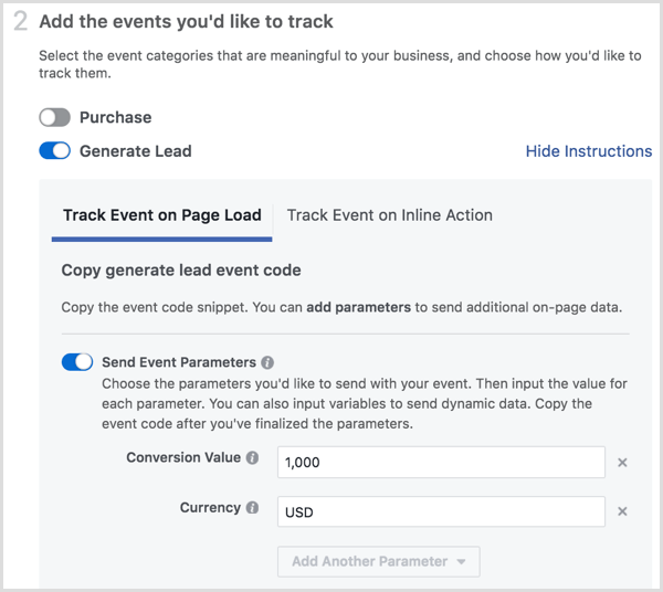 Η εγκατάσταση pixel στο Facebook προσθέτει συμβάντα