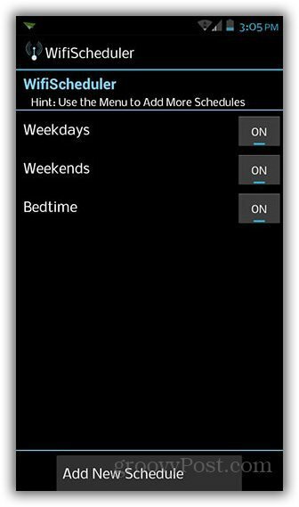 wifi scheduler για το Android