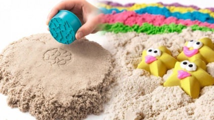 Κινητική άμμο για παιδιά! Πώς να κάνετε την πρακτική (αμμουδερή άμμο) κινητική άμμο στο σπίτι;