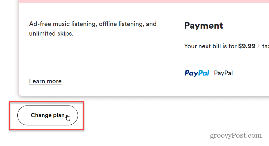 Αλλάξτε τον τρόπο πληρωμής στο Spotify