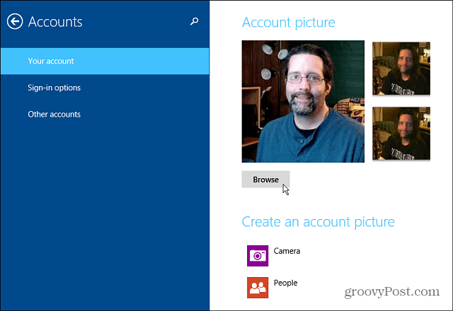 Πώς να αλλάξετε την εικόνα λογαριασμού των Windows 8.1
