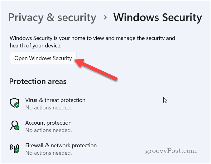 Εκκινήστε την Ασφάλεια των Windows στα Windows 11