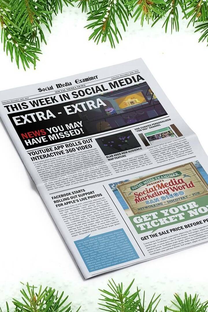 εβδομαδιαίες ειδήσεις εξεταστής κοινωνικών μέσων 26 Δεκεμβρίου 2015
